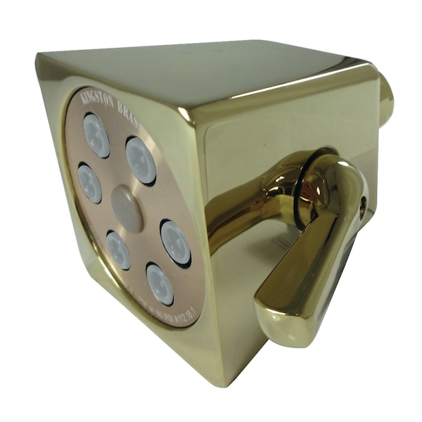 Shower Head, Polished Brass, Wall Mount